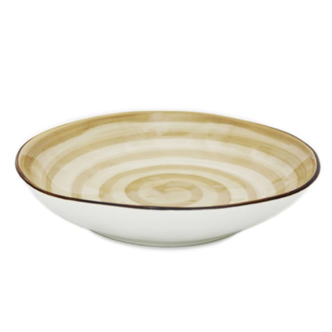 PORC DEEP PLATE, BRUSHED GLAZE