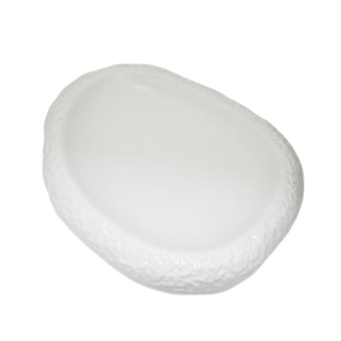 Cerabon Essentials Porcelain Oval Plate With Double-Deck Hammered Bottom L28xW22.3xH6cm, Matt White