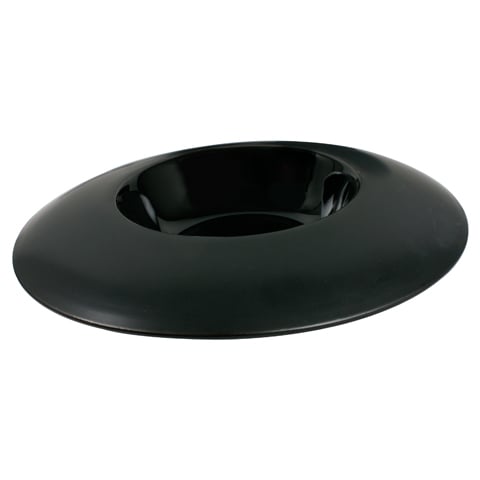 Cerabon Essentials Round Rim Bowl With Matte Rim Ø22.8xH4cm (Bowl Ø12cm), Black