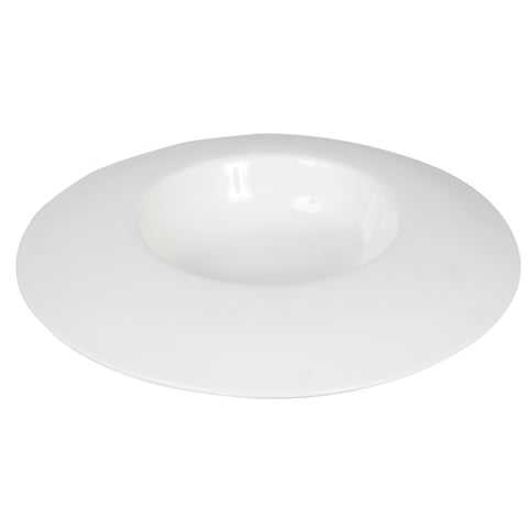 Cerabon Essentials Round Rim Bowl With Matte Rim Ø22.8xH4cm (Bowl Ø12cm), White