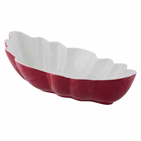 Cerabon Essentials Wave Bowl L370xW186x110mm, Red