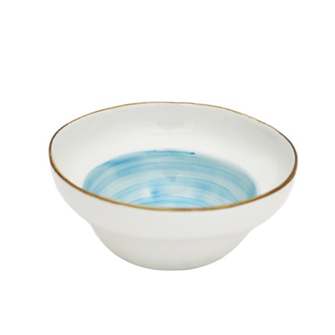 Cerabon Essentials Porcelain Bowl Ø21.7xH9cm, Light Blue, Brushed Glaze