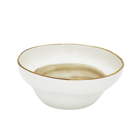 Cerabon Essentials Porcelain Bowl Ø21.7xH9cm, Light Brown, Brushed Glaze