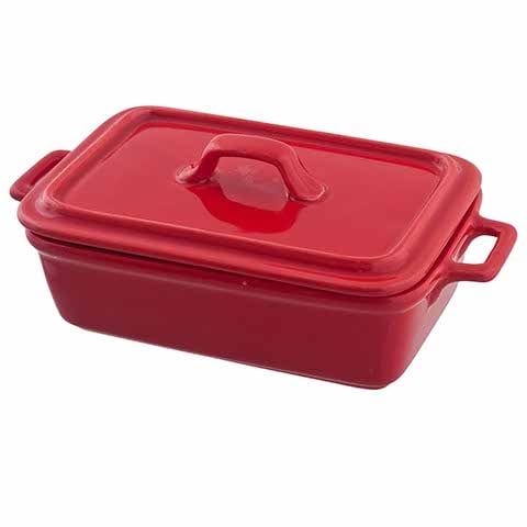 Cerabon Essentials Rect Casserole L154xW81xH52mm, Red