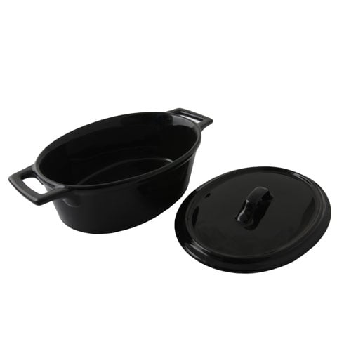 Cerabon Essentials Oval Casserole L191xW112xH80mm, Black