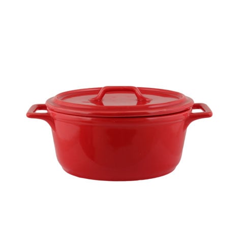 Cerabon Essentials Round Casserole L162xW126xH68mm, Red