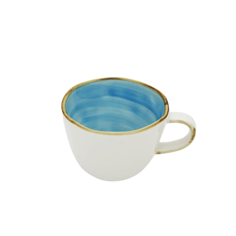 Cerabon Essentials Porcelain Tea Cup L11.3xW8.8xH6.5cm, Light Blue, Brushed Glaze