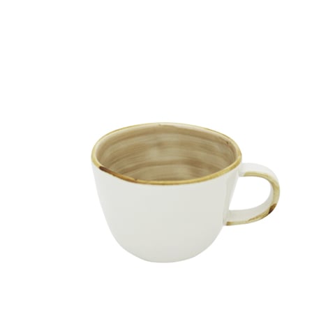 Cerabon Essentials Porcelain Tea Cup L11.3xW8.8xH6.5cm, Light Brown, Brushed Glaze