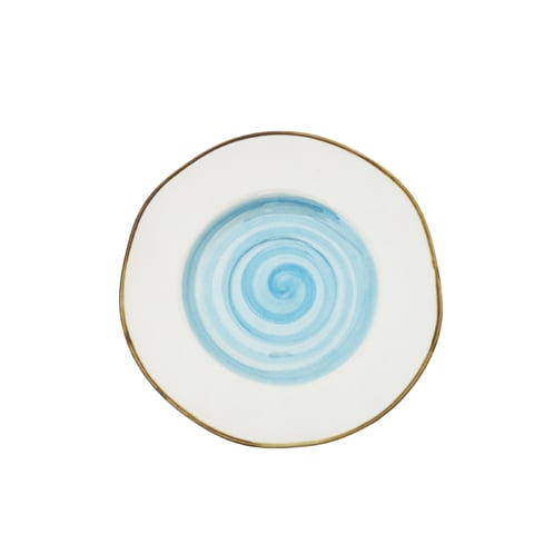 Cerabon Essentials Porcelain Saucer For Cup 01-6088-11-LBL, Ø14.5xH1.6cm, Light Blue, Brushed Glaze