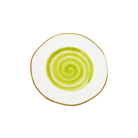 Cerabon Essentials Porcelain Saucer For Cup 01-6088-11-LGR, Ø14.5xH1.6cm, Light Green, Brushed Glaze