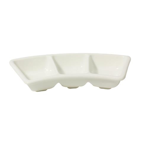 Cerabon Essentials 3 Section Divided Dish L165xW85xH27mm, Fan-Shape