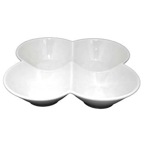 Cerabon Essentials 4-Section Flower Dish L15.2xW15.2xH3cm, White