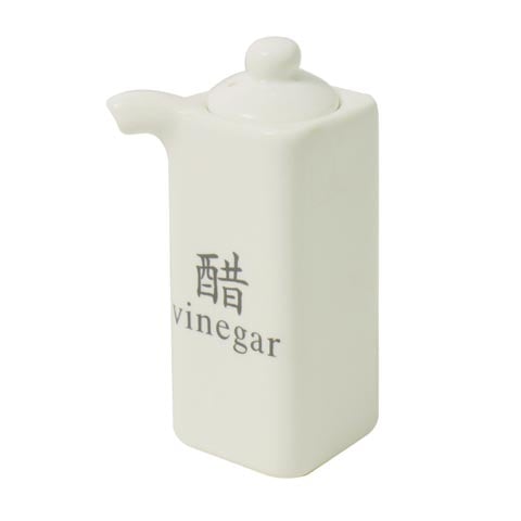 Cerabon Essentials Square Shape Sauce Bottle With Word Vinegar 125cc