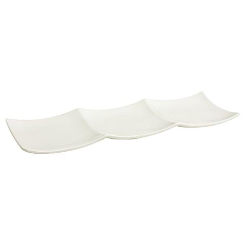 Cerabon Essentials 3 Section Wave Dish L293xW95xH20mm