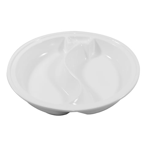 Cerabon Essentials Divided (S'Shape) Round Porcelain Insert For 105SF-CD-193/193G, Dia 38cm (F0174)