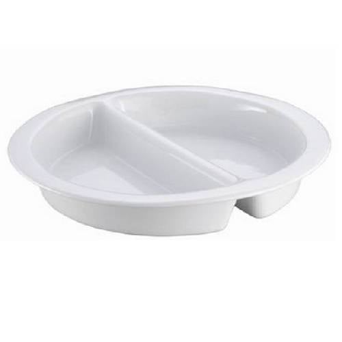 Cerabon Essentials Porcelain Round Insert With Divider For Induction Chafer # CD-601G-Pm, Ø32.5xH6.5cm