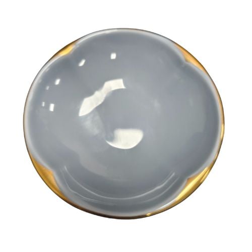 PORCELAIN ROUND PLATE Ø9xH2cm, GREY