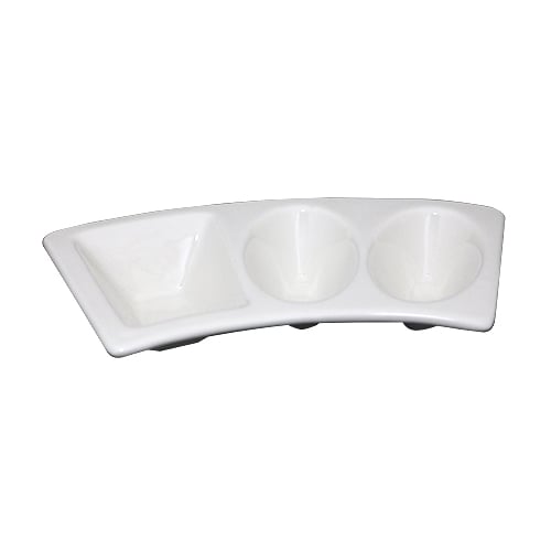 Cerabon Petye Mandarin Porcelain 3-Compartment Sauce Dish L17.5xH7.5cm