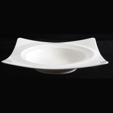 Royal Bone China Tyfoon Square Deep Plate 23x23cm