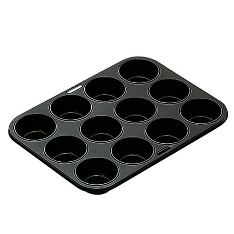 NON-STICK MUFFIN PAN 12 CUPS, MOKA