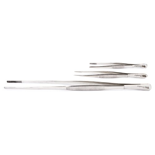 Clifton Stainless Steel Rd Tip Micro Tweezers 16cm