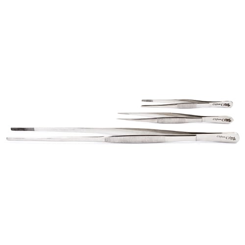 Clifton Stainless Steel Rd Tip Micro Tweezers 13cm