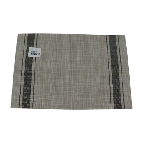 Rectangle Placemat Linen With Grey Lines