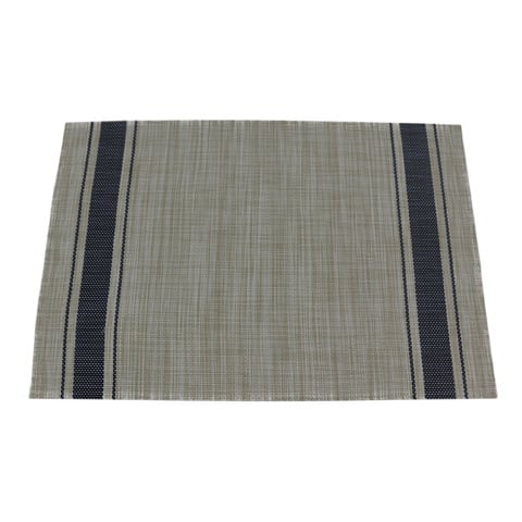 Rectangle Placemat Linen With Navy Lines