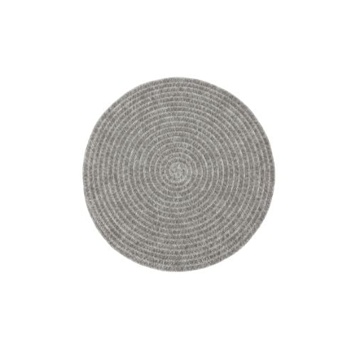 Round Placemat Grey With White Yarn