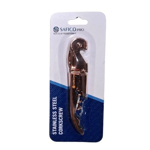 Safico Pro Stainless Steel Waiter's Friend Corkscrew, Rose Gold