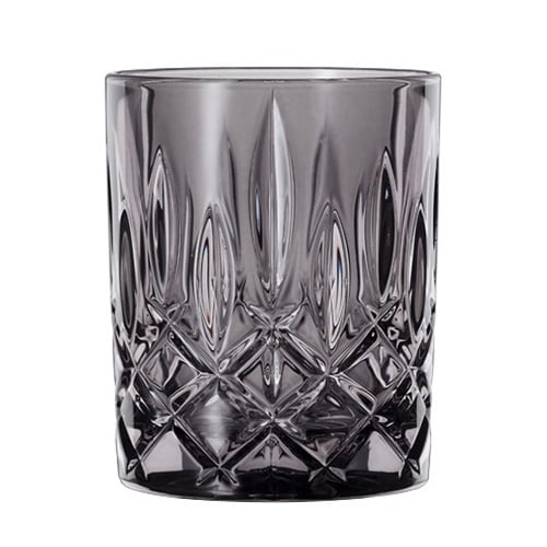 Nachtmann Noblesse Set of 2 Lead Free Crystal Whisky Tumbler 295ml, Smoke