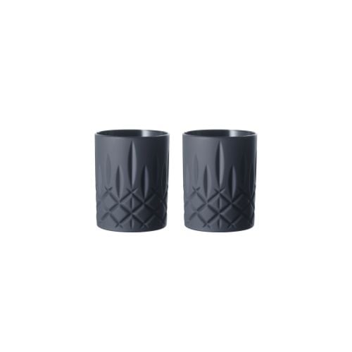 Nachtmann Noblesse Lead Free Crystal Whisky Tumbler Ø8.2xH10.2cm, 295ml, Set of 2pcs, Black