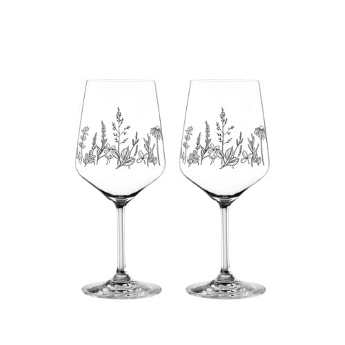 Nachtmann Botanical Black Lead Free Crystal Wine Glass Ø9.6xH22.5cm, 630ml,  Set of 2pcs