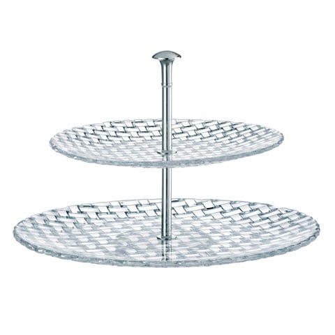 Nachtmann Bossa Nova Lead Free Crystal 2 Tier Tray Large Ø32cm