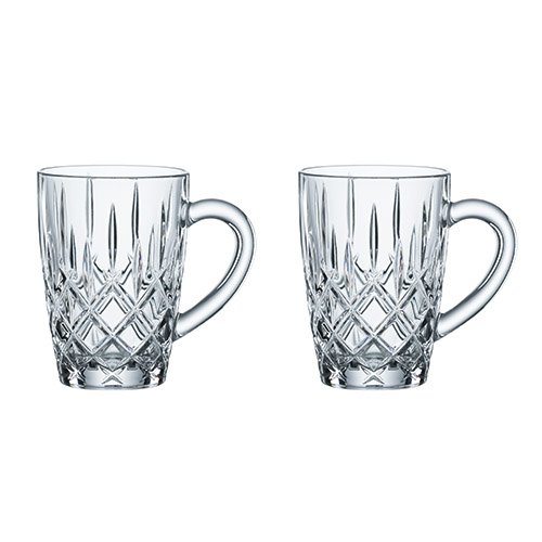 Nachtmann Noblesse Set of 2 Lead Free Crystal Tea Mug Glass 350ml