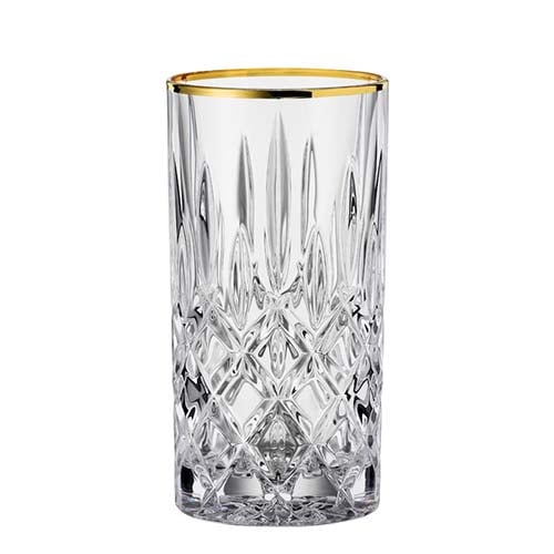 Nachtmann Noblesse Gold Set of 2 Lead Free Crystal Longdrink 375ml