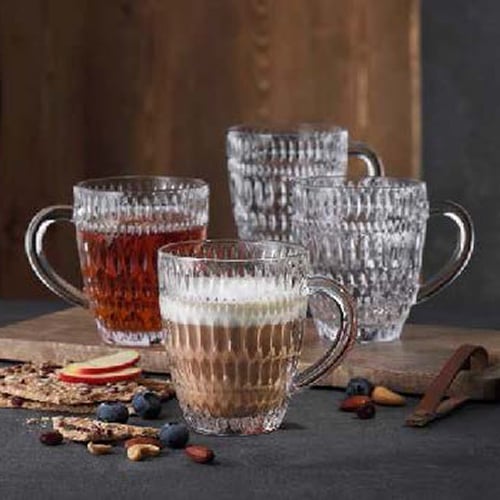 Nachtmann Ethno Set Of 4 Lead Free Crystal Hot Beverage Mug 392ml