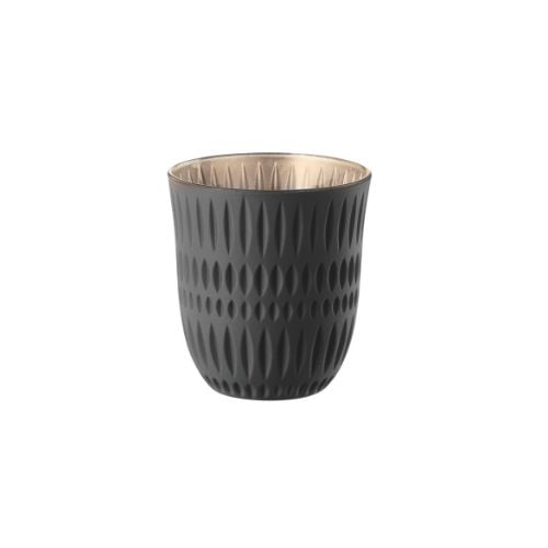 Nachtmann Ethno Colors Lead Free Crystal Tumbler Ø8.3xH9cm, 235ml, Set Of 2Pcs, Black/Gold