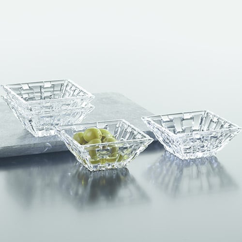 Nachtmann Bossa Nova Set of 4 Lead Free Crystal Round Dip Bowl