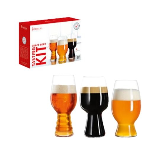 Spiegelau Craft Beer Glasses Set Of 3 Tasting Kit (IPA/America Wheat Beer/Stout Glass)