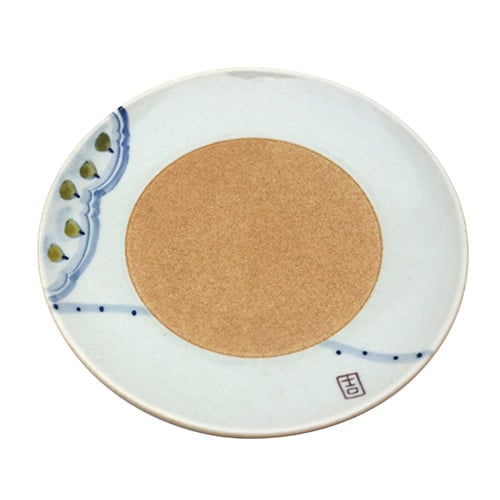 Ceramic Round Plate For Soup Tureen Ø18x2.2cm With Floral Design