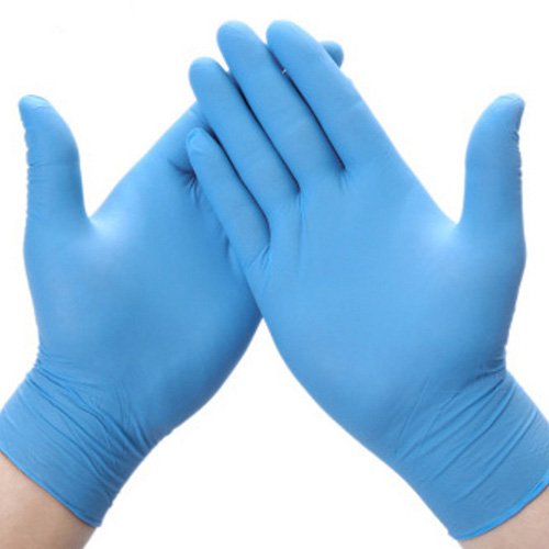 Shirudo Powderfree Nitrile Glove 1.5 Aql, Medium , Blue, 100Pcs/Box,Chemax