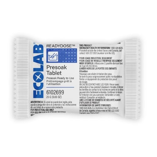 Ecolab Readydose™ Presoak Tablet 25G/0.88oz, 48 Tablets/carton