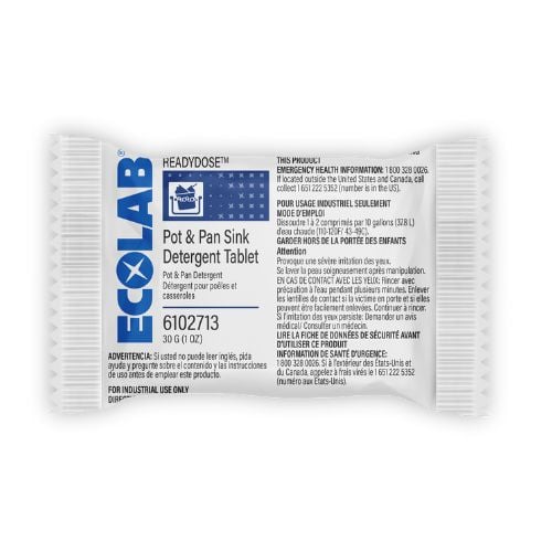 Ecolab Readydose™ Pot & Pan Sink Detergent Tablet 30G/1oz, 100 Tablets/carton