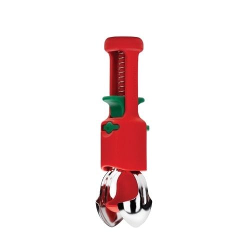 Dreamfarm Stainless Steel Hullapit Berry Huller & Pitter 3-In 1 Fruit Tool L12.5xW4.5cm,Red+Green