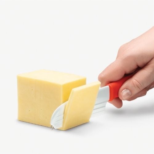 Dreamfarm Nylon Knibble Lite Cheese Knife 3-In-1 Slices, Spreads & Forks L23xW4.1cm,Red