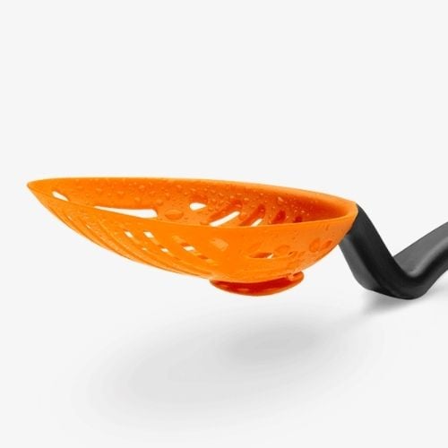 Dreamfarm Nylon Lestrain Scoop Strainer Dripless Sit Up Strainer L28.8xW9.9cm,Orange