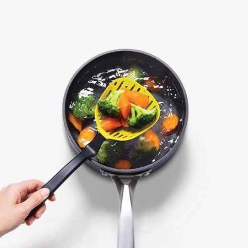 Dreamfarm Nylon Lestrain Scoop Strainer Dripless Sit Up Strainer L28.8xW9.9cm,Yellow