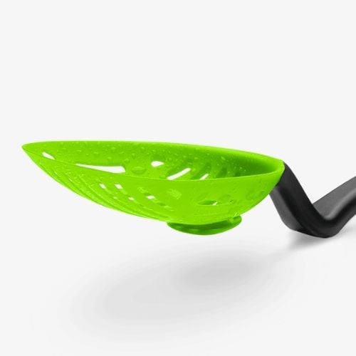 Dreamfarm Nylon Lestrain Scoop Strainer Dripless Sit Up Strainer L28.8xW9.9cm,Green