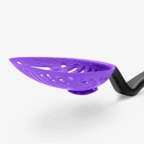 Dreamfarm Nylon Lestrain Scoop Strainer Dripless Sit Up Strainer L28.8xW9.9cm,Purple